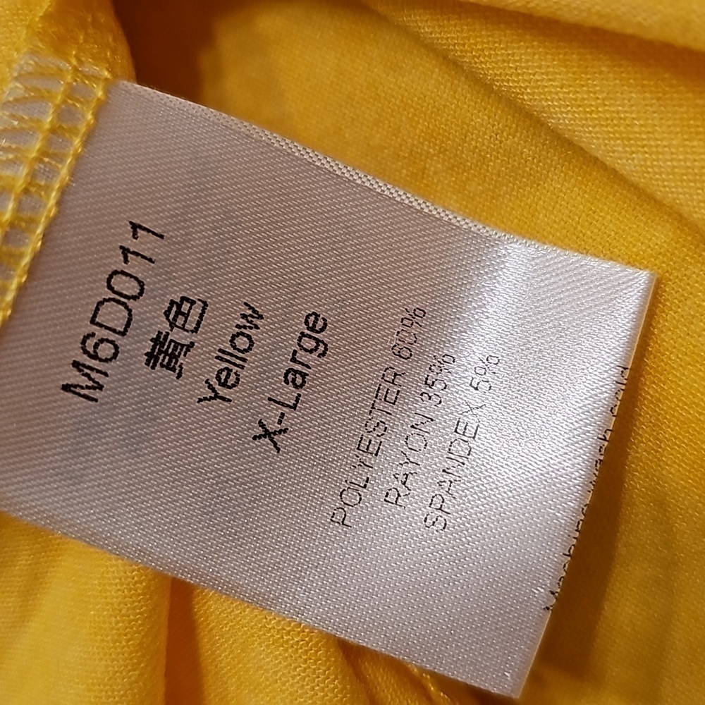 CASUAL Long Sleeve Yellow Tunic Blouse Button Side T Shirt Top Size xl NWOT - Picture 5 of 9